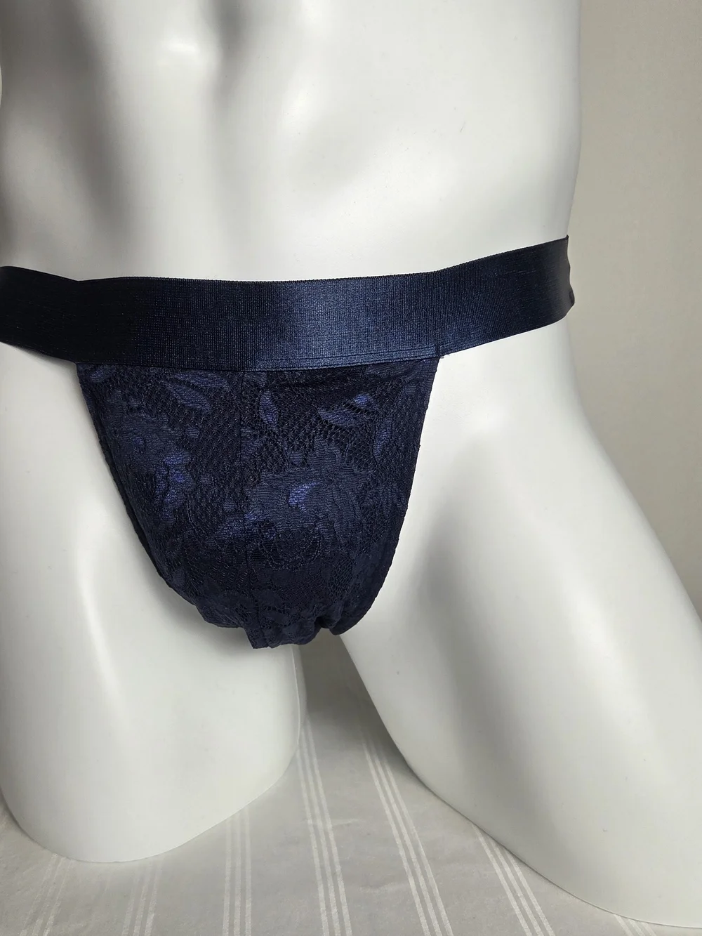 Cosabella Navy Blue Lace Jockstrap